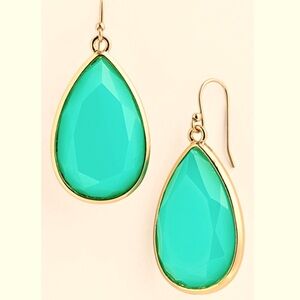 Kate Spade Day Tripper Teardrop Earrings Turquoise and Gold